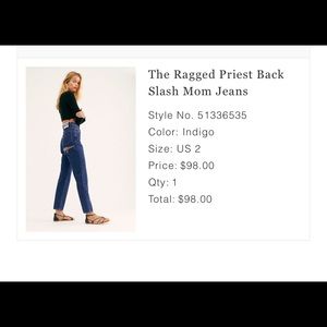 The Ragged Priest Back Slash Mom Jeans Free People
